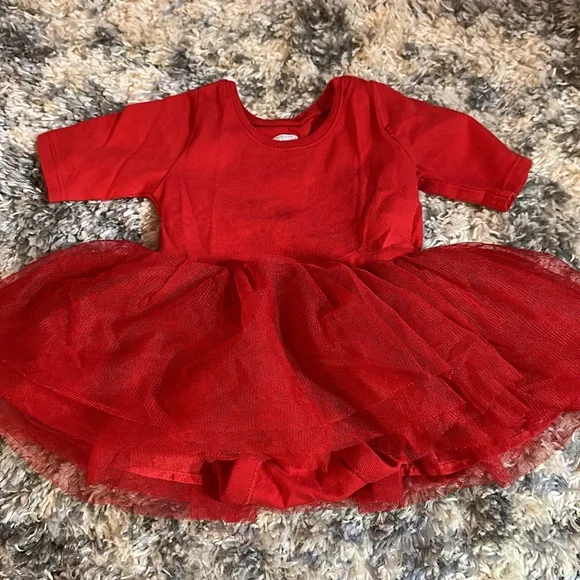 strapless open back dress Red Organic Baby & Toddler Dress main image 0